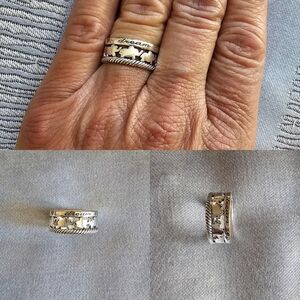 Sterling Silver Ring with little Elephants all around